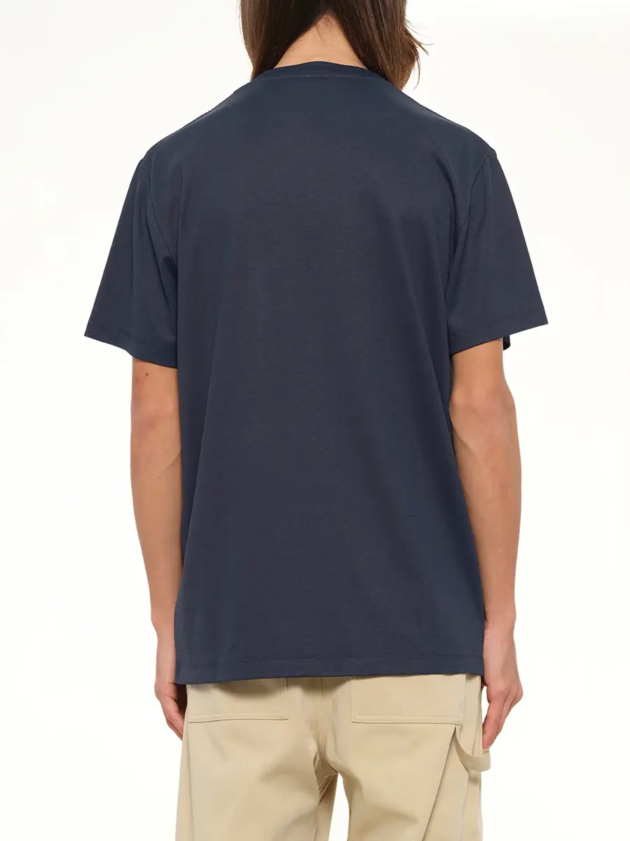 Loewe Two-tone Regular Fit T-shirt in Navy Blue | Thumbnail 5 Loewe Two-tone Regular Fit T-shirt in Navy Blue | Thumbnail 5
