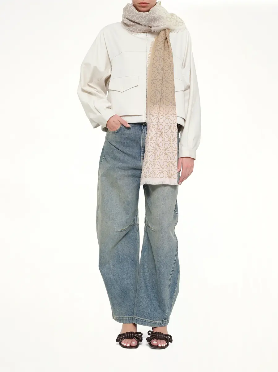 Loewe 45x200 Anagram Scarf in Light Link/beige | Thumbnail 4 Loewe 45x200 Anagram Scarf in Light Link/beige | Thumbnail 4