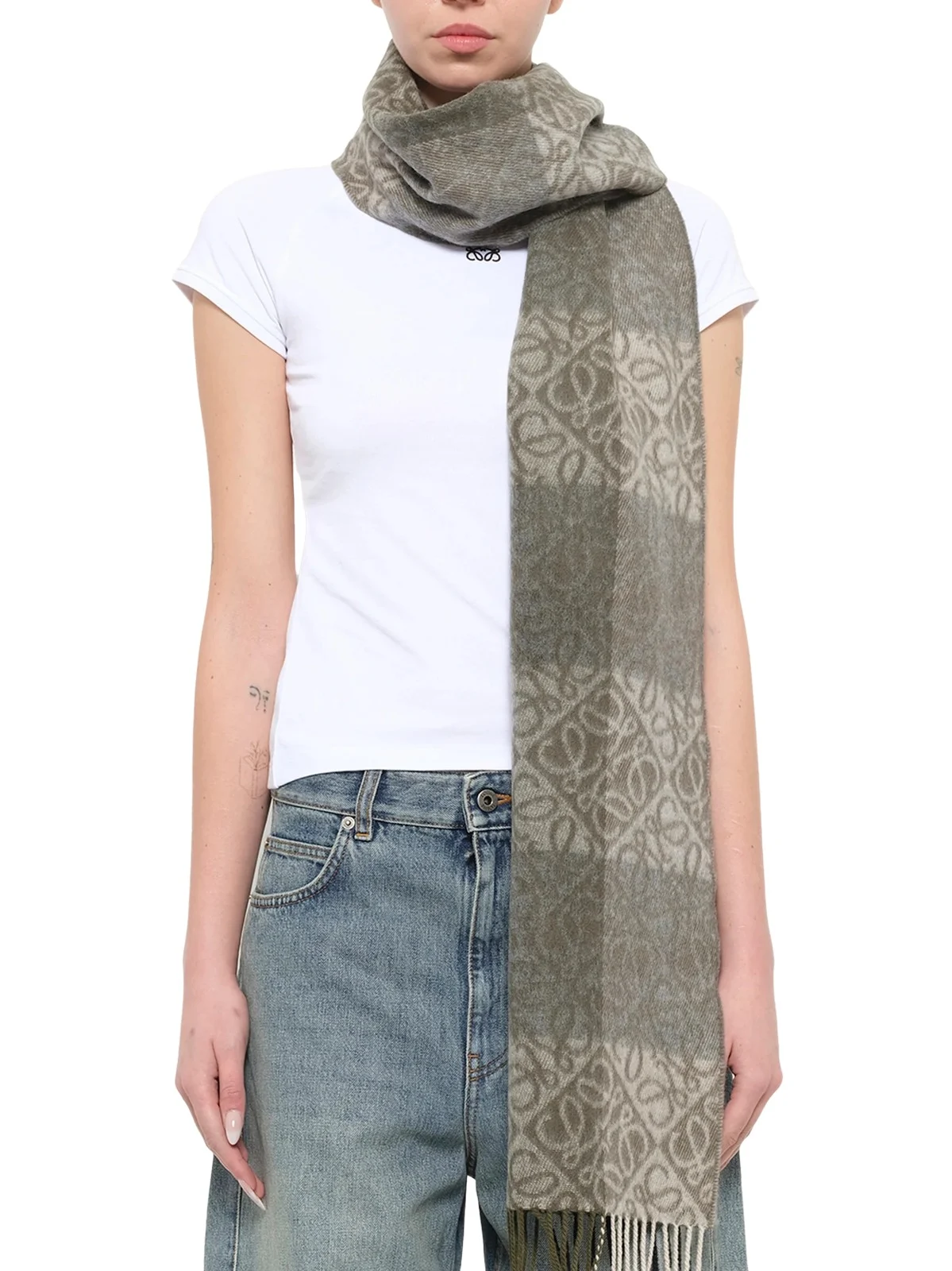 38x180 Wool Cashmere Anagram Scarf 38x180 Wool Cashmere Anagram Scarf
