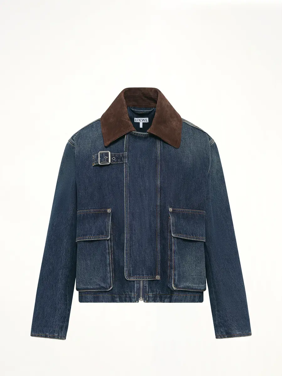 Loewe Short Denim Parka in Dark Blue | Thumbnail 2 Loewe Short Denim Parka in Dark Blue | Thumbnail 2
