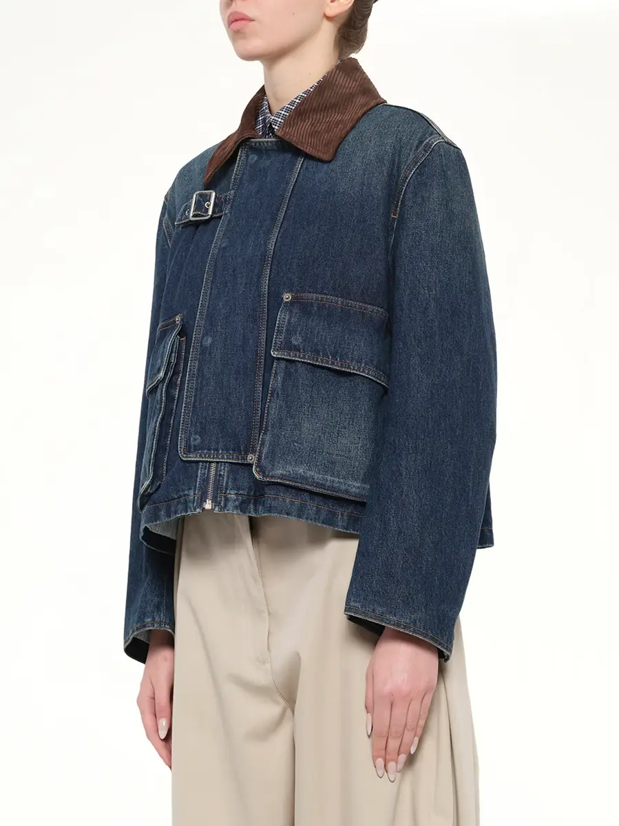 Loewe Short Denim Parka in Dark Blue | Thumbnail 3 Loewe Short Denim Parka in Dark Blue | Thumbnail 3