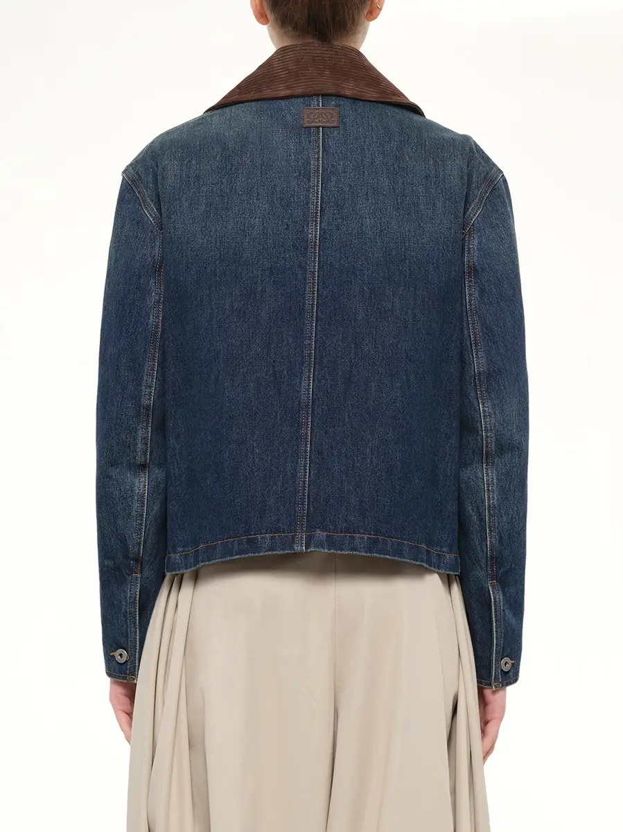 Loewe Short Denim Parka in Dark Blue | Thumbnail 5 Loewe Short Denim Parka in Dark Blue | Thumbnail 5