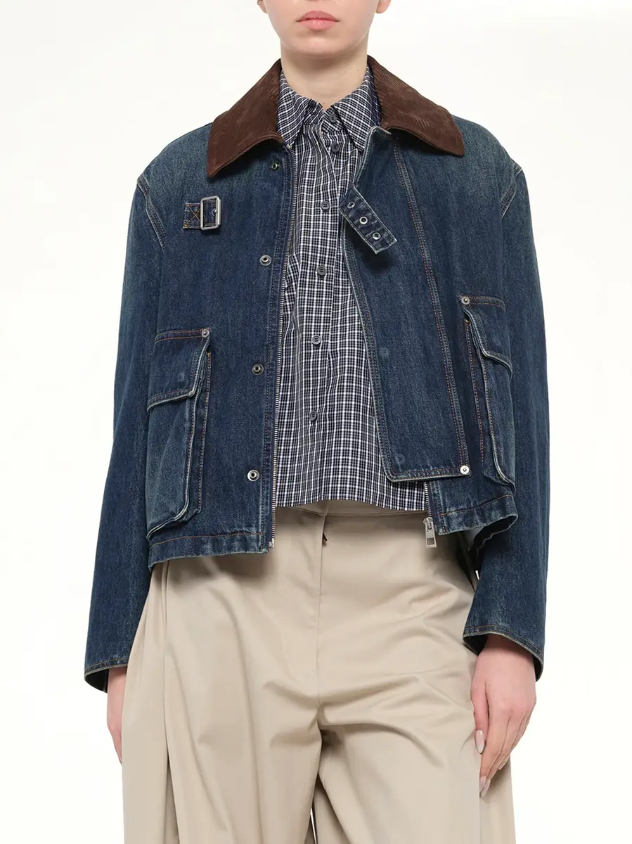 Loewe Short Denim Parka in Dark Blue | Thumbnail 6 Loewe Short Denim Parka in Dark Blue | Thumbnail 6