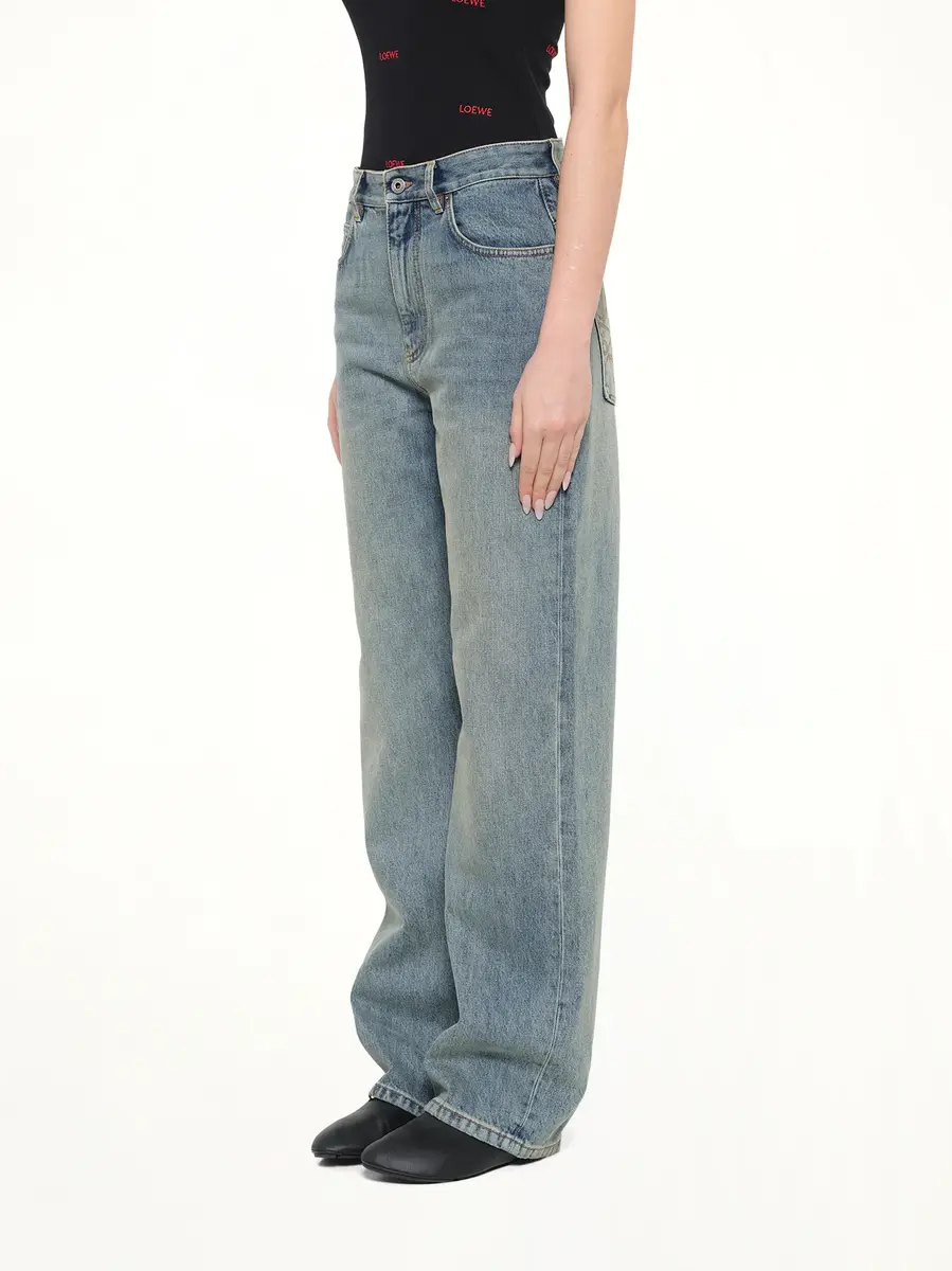 Loewe Anagram Jeans in Washed Denim | Thumbnail 3