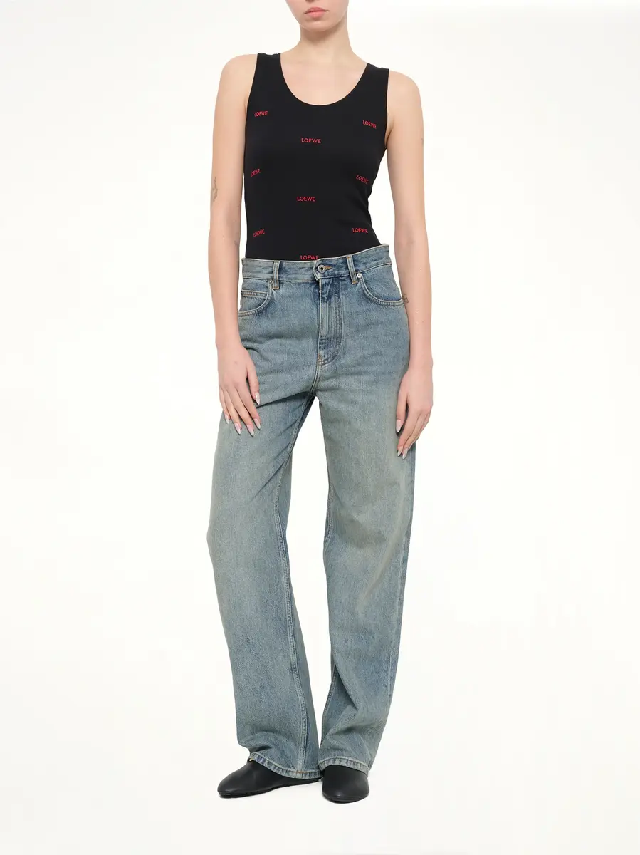 Loewe Anagram Jeans in Washed Denim | Thumbnail 4
