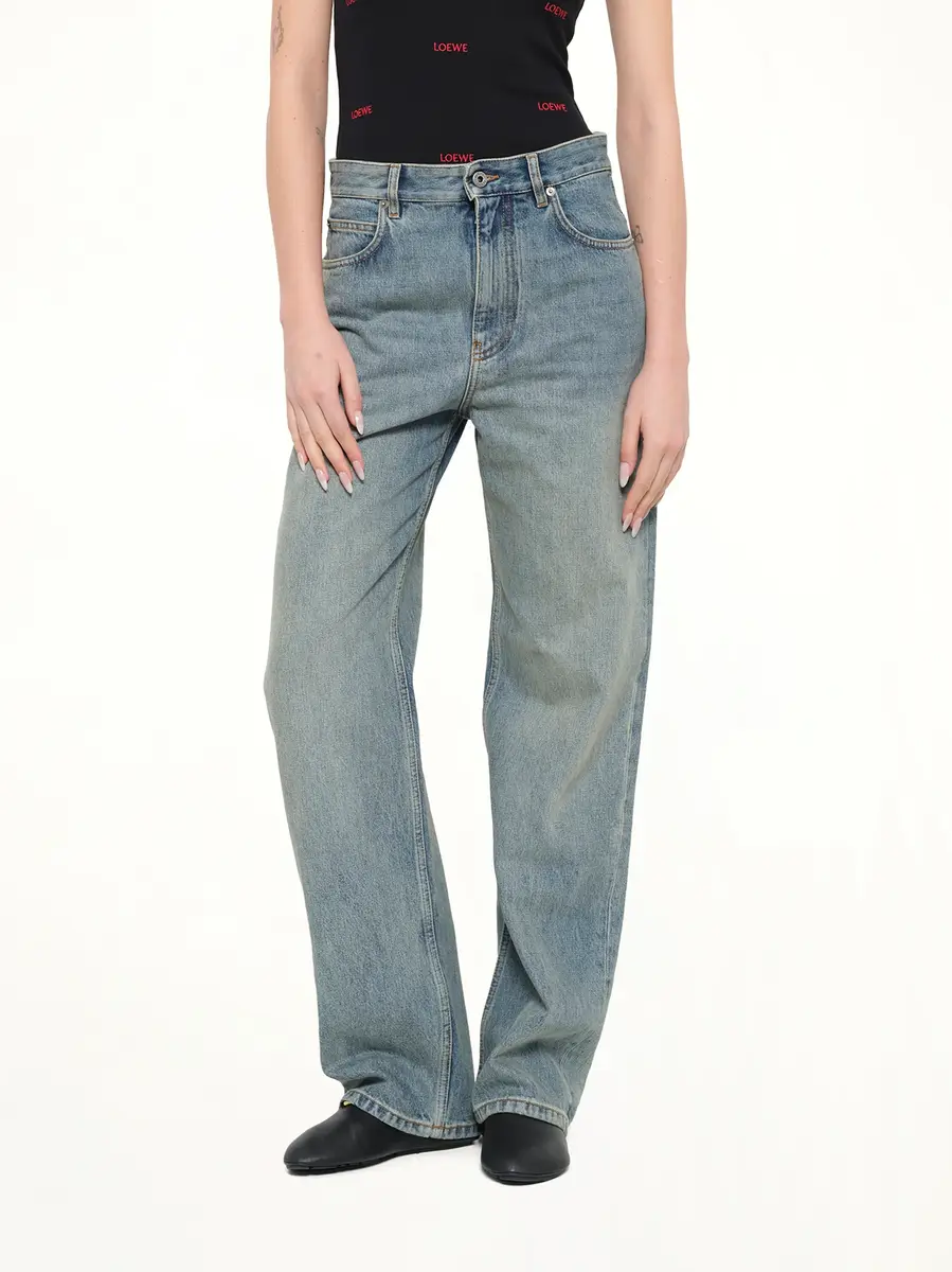 Loewe Anagram Jeans in Washed Denim | Thumbnail 6