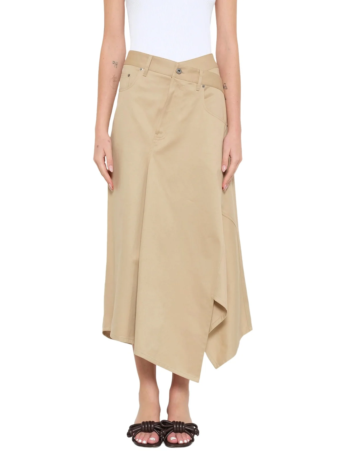 Loewe Cotton Utility Asymmetric Skirt