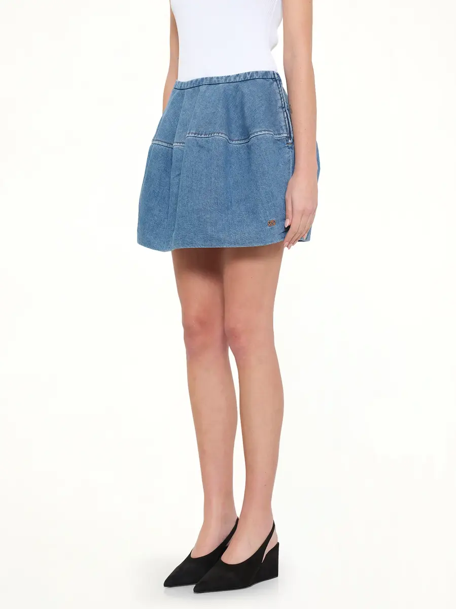 Loewe Denim Balloon Skirt in Light Blue | Thumbnail 3 Loewe Denim Balloon Skirt in Light Blue | Thumbnail 3