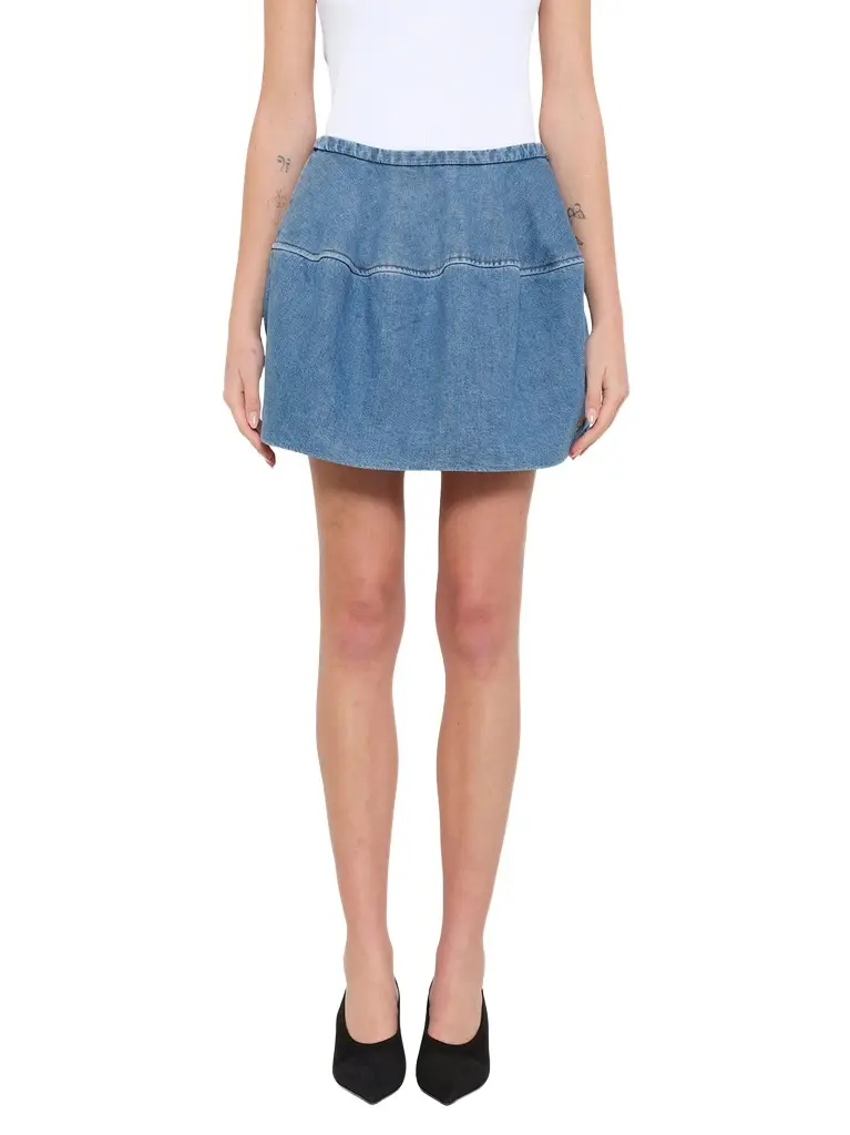 Loewe Denim Balloon Skirt in Light Blue