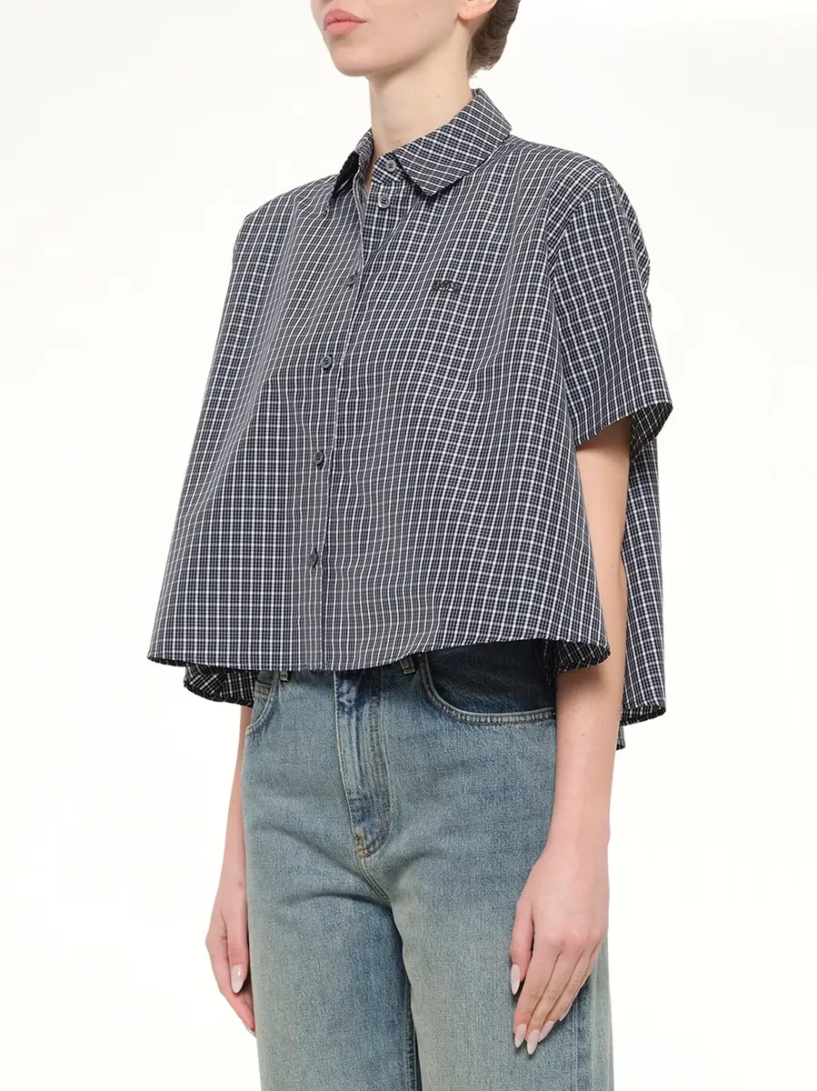 Loewe Short Sleeve Trapeze Shirt in Black/white | Thumbnail 3 Loewe Short Sleeve Trapeze Shirt in Black/white | Thumbnail 3