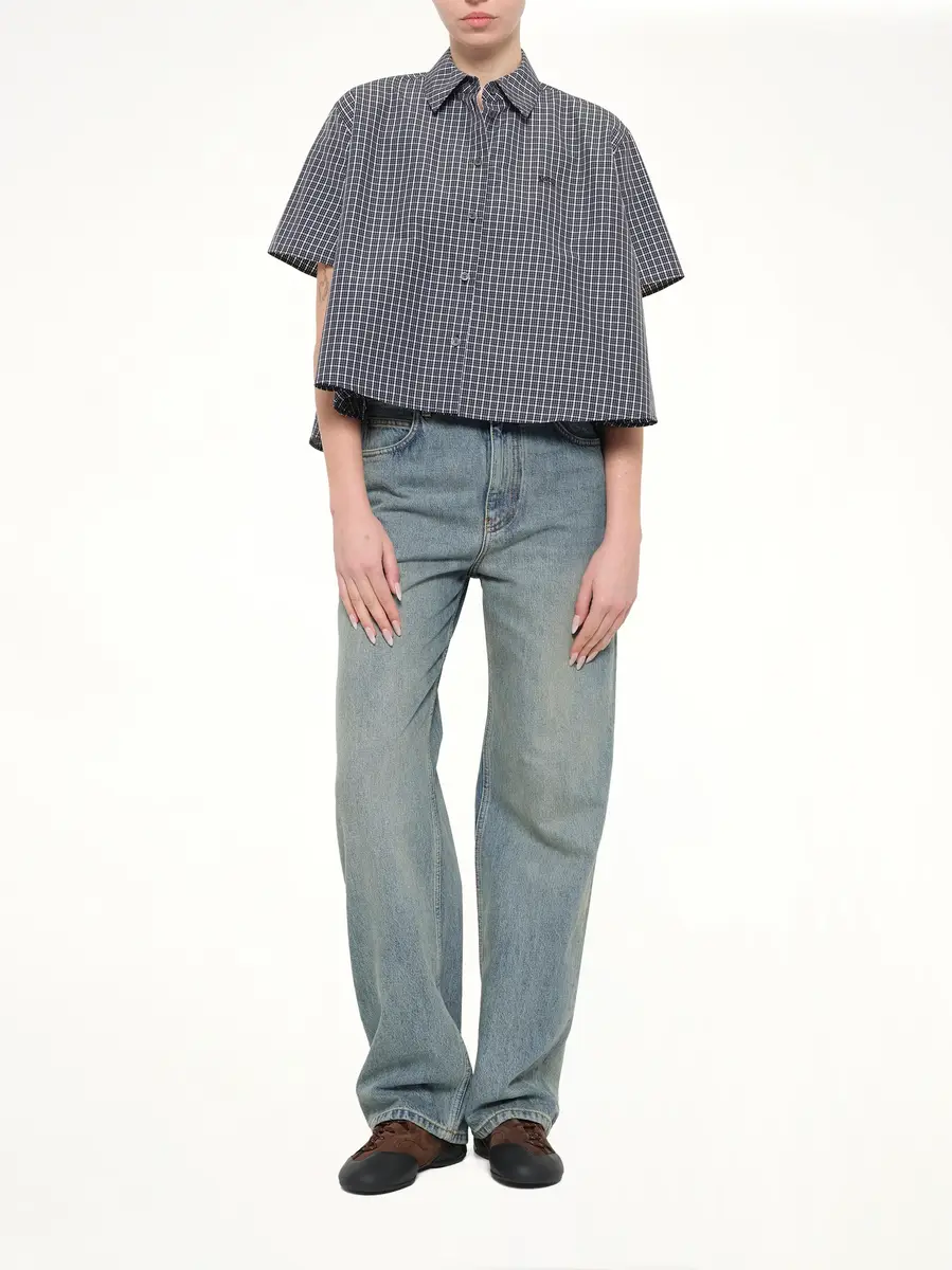 Loewe Short Sleeve Trapeze Shirt in Black/white | Thumbnail 4 Loewe Short Sleeve Trapeze Shirt in Black/white | Thumbnail 4