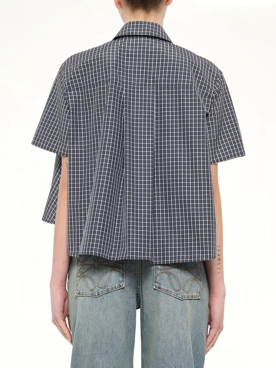Loewe Short Sleeve Trapeze Shirt in Black/white | Thumbnail 5 Loewe Short Sleeve Trapeze Shirt in Black/white | Thumbnail 5