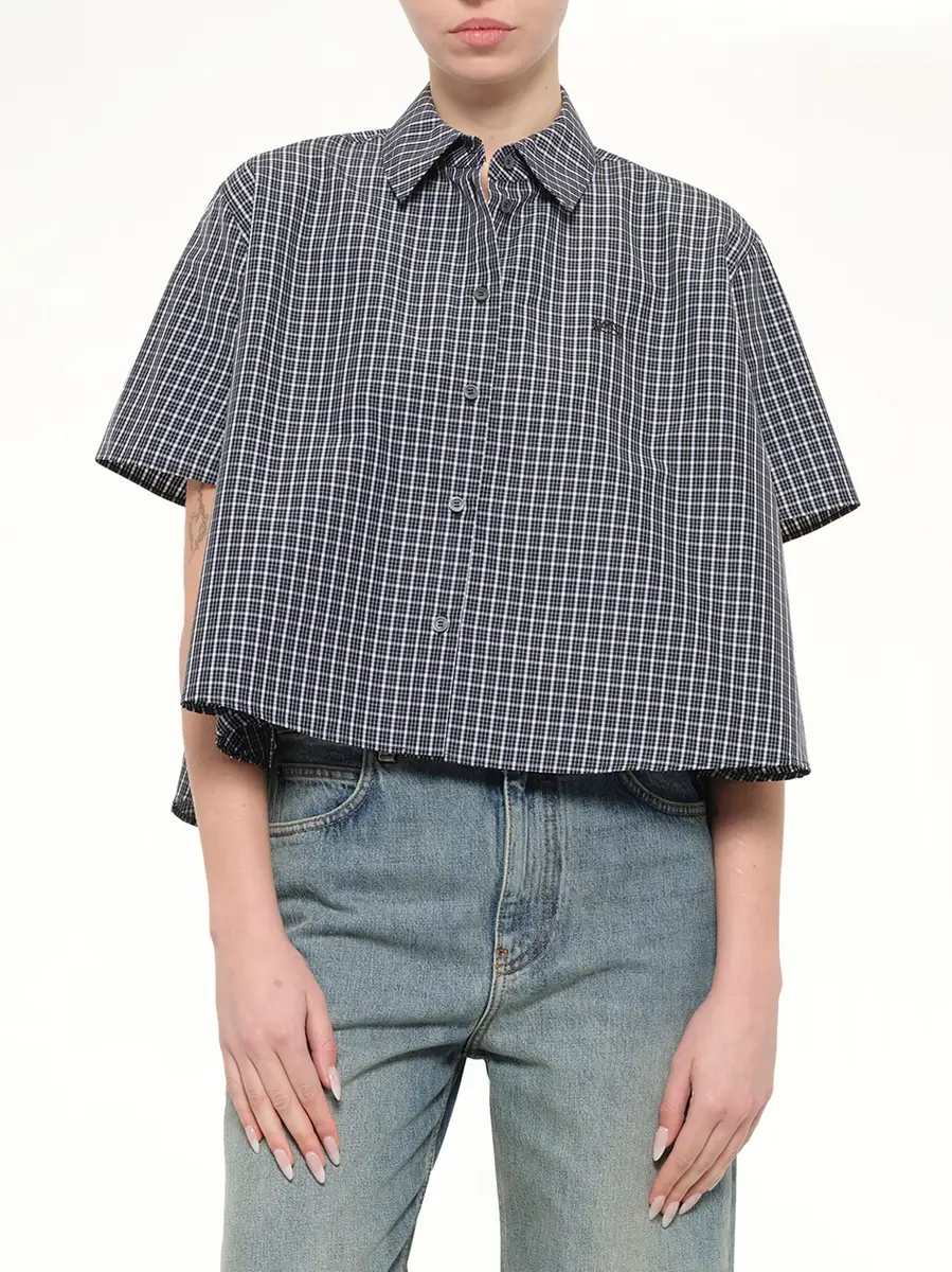 Loewe Short Sleeve Trapeze Shirt in Black/white | Thumbnail 6 Loewe Short Sleeve Trapeze Shirt in Black/white | Thumbnail 6