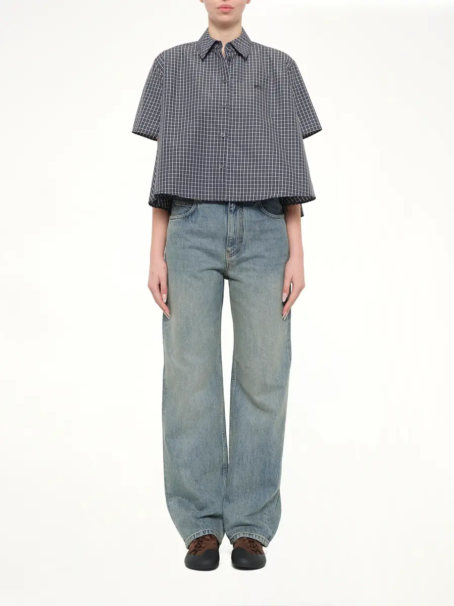 Loewe Short Sleeve Trapeze Shirt in Black/white | Thumbnail 7 Loewe Short Sleeve Trapeze Shirt in Black/white | Thumbnail 7