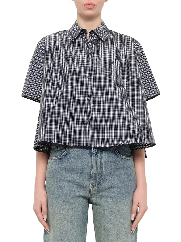 Loewe Short Sleeve Trapeze Shirt in Black/white