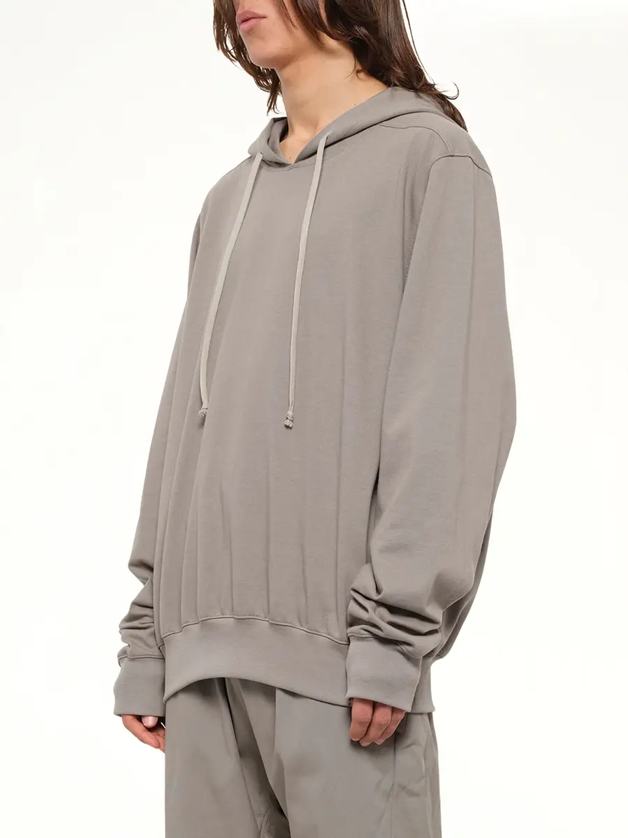 Rick Owens Heavy Jersey Hoodie in Dark Pearl | Thumbnail 3 Rick Owens Heavy Jersey Hoodie in Dark Pearl | Thumbnail 3