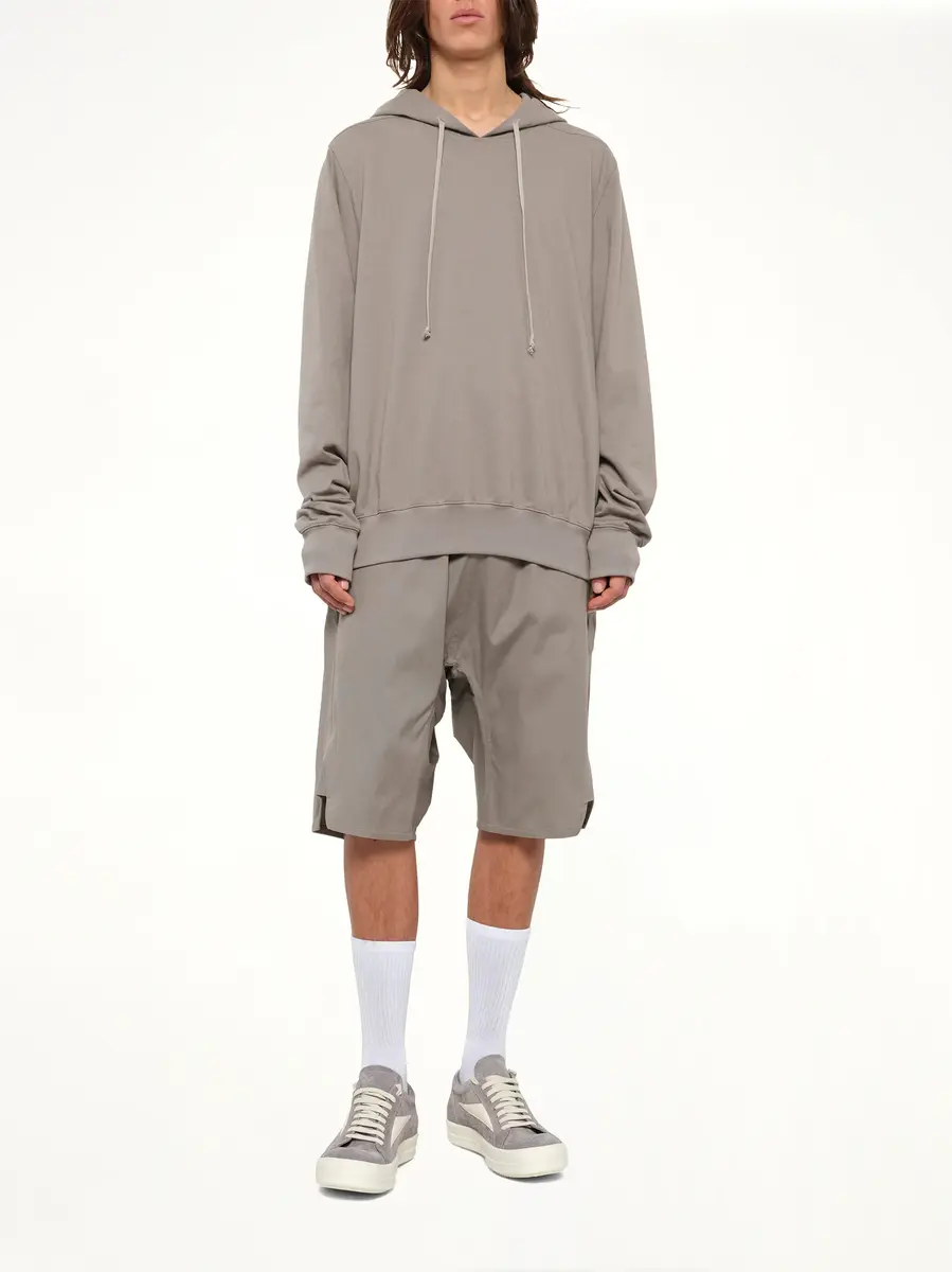 Rick Owens Heavy Jersey Hoodie in Dark Pearl | Thumbnail 4 Rick Owens Heavy Jersey Hoodie in Dark Pearl | Thumbnail 4