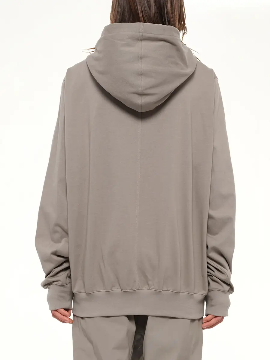 Rick Owens Heavy Jersey Hoodie in Dark Pearl | Thumbnail 5 Rick Owens Heavy Jersey Hoodie in Dark Pearl | Thumbnail 5