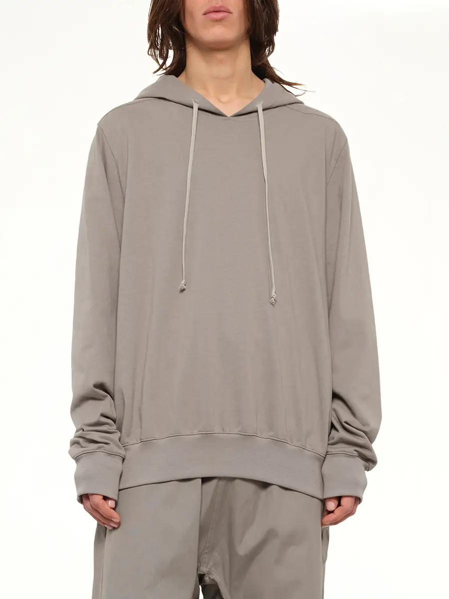 Rick Owens Heavy Jersey Hoodie in Dark Pearl | Thumbnail 6 Rick Owens Heavy Jersey Hoodie in Dark Pearl | Thumbnail 6