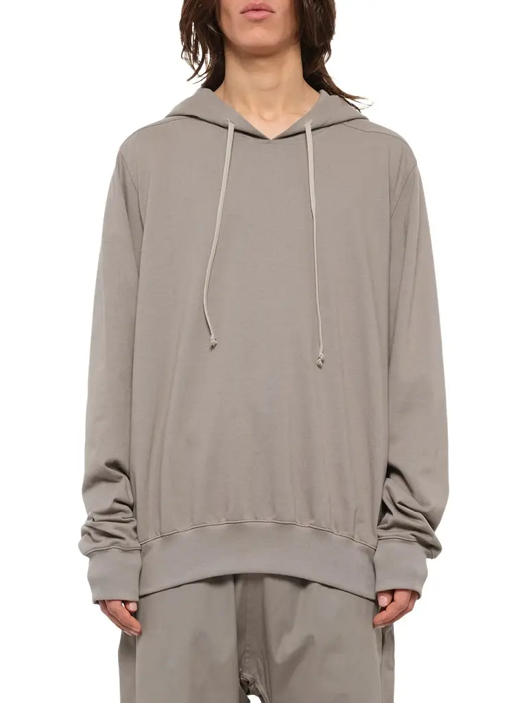 Rick Owens Heavy Jersey Hoodie in Dark Pearl