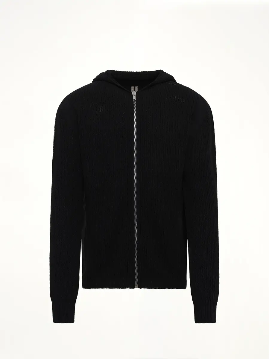 Rick Owens Heavy Wool Zipped Hoodie | Thumbnail 2 Rick Owens Heavy Wool Zipped Hoodie | Thumbnail 2