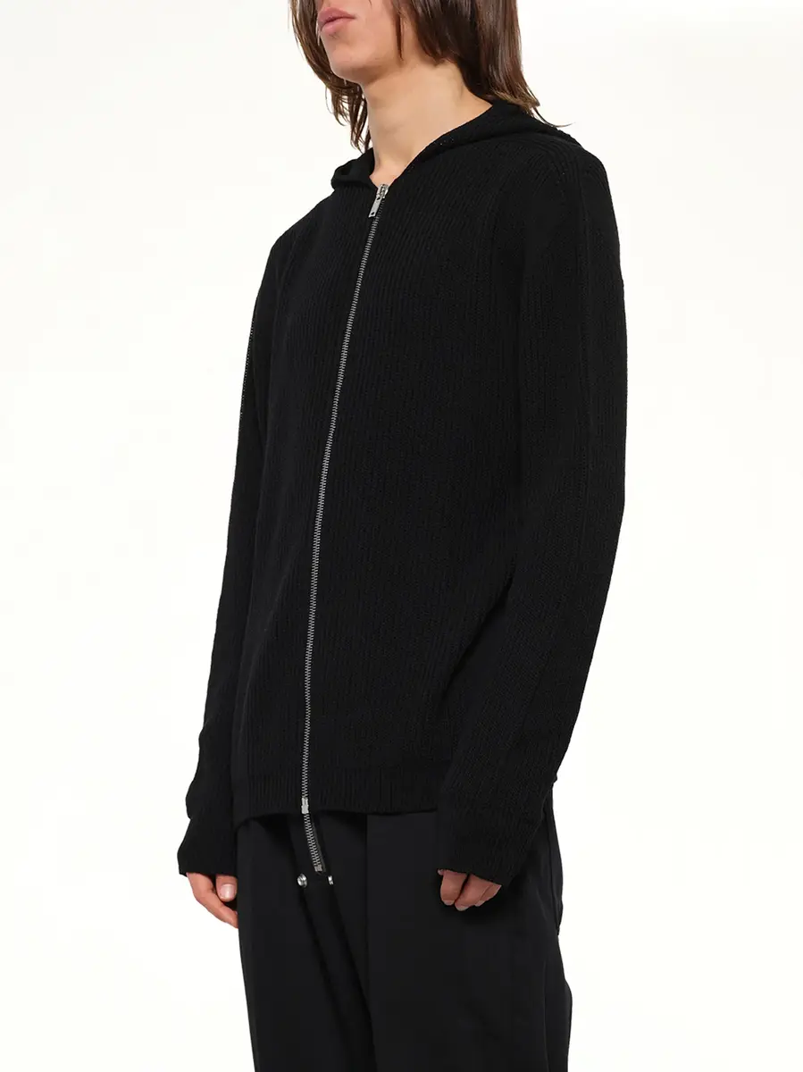 Rick Owens Heavy Wool Zipped Hoodie | Thumbnail 3 Rick Owens Heavy Wool Zipped Hoodie | Thumbnail 3