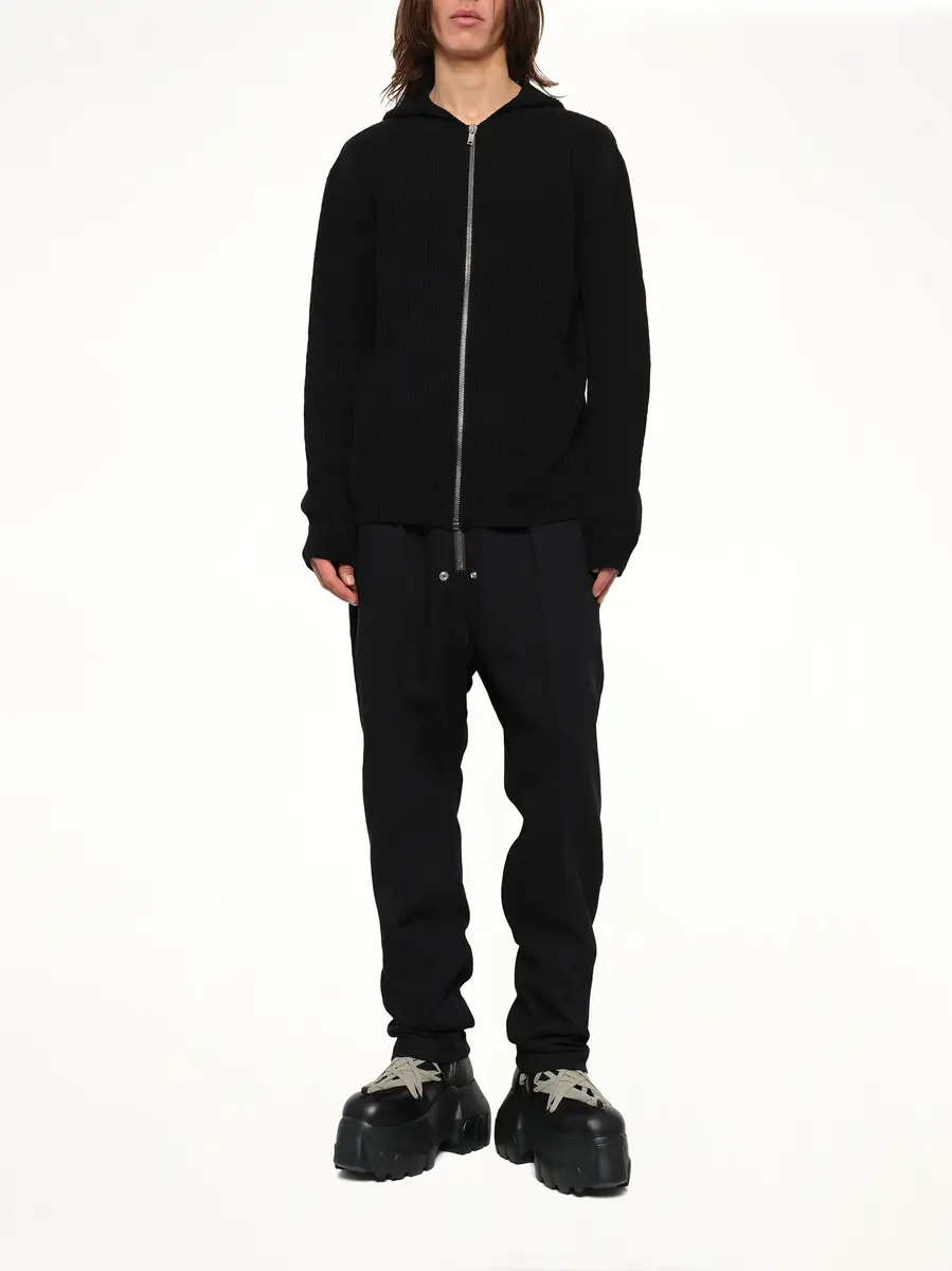 Rick Owens Heavy Wool Zipped Hoodie | Thumbnail 4 Rick Owens Heavy Wool Zipped Hoodie | Thumbnail 4