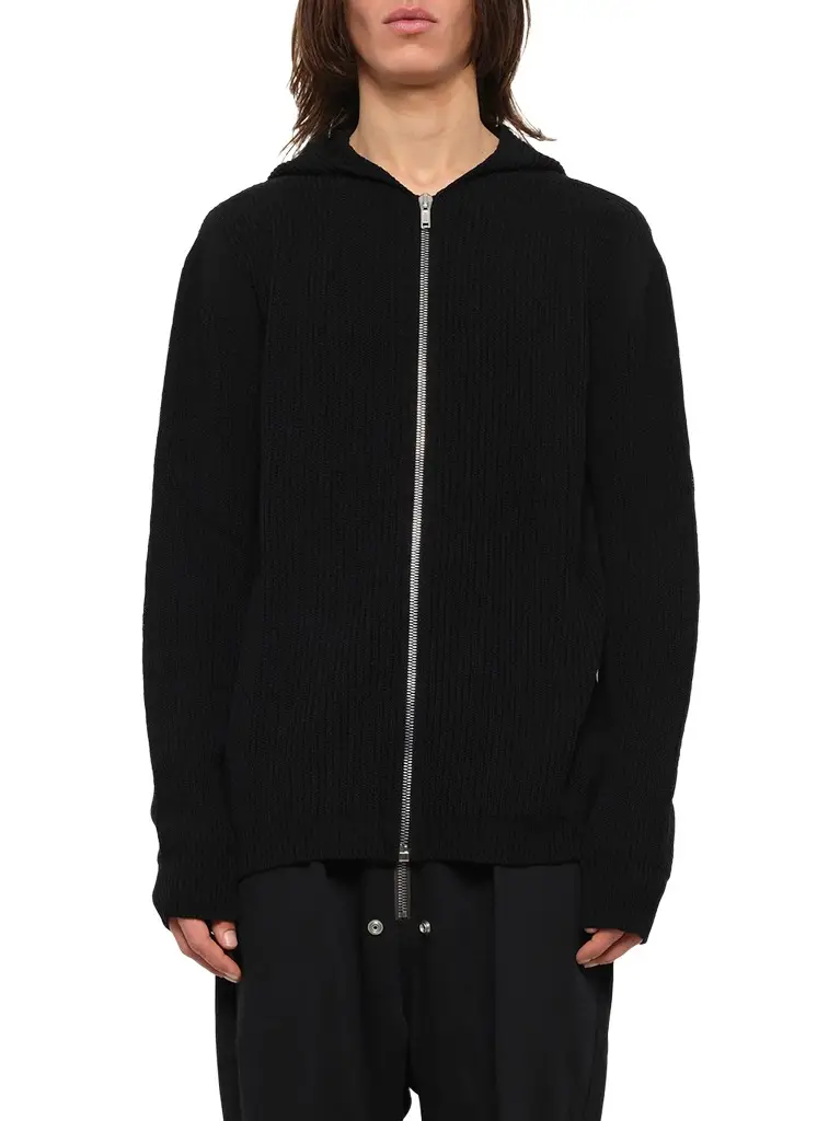 Rick Owens Heavy Wool Zipped Hoodie