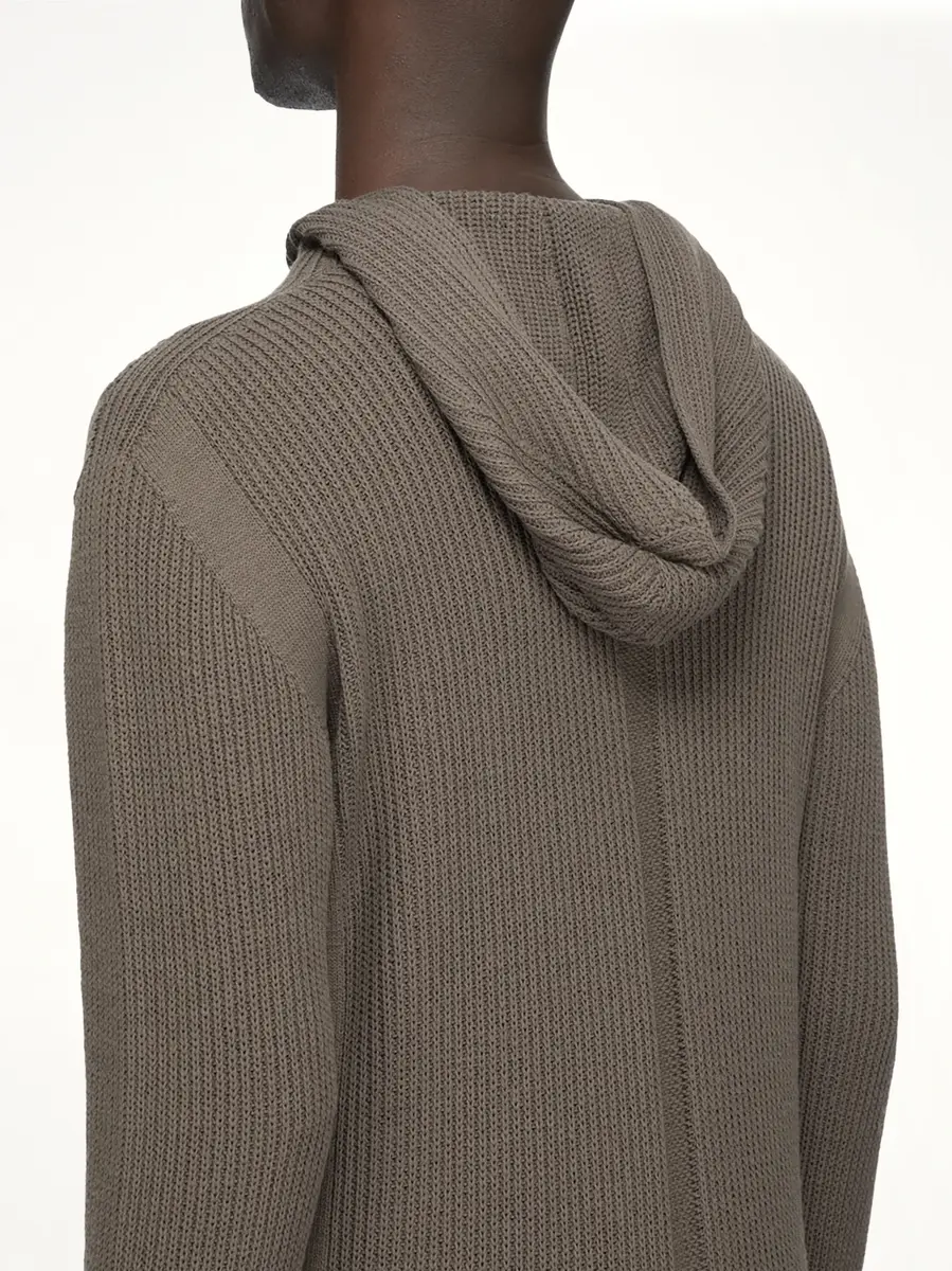 Rick Owens Heavy Wool Zipped Hoodie in Dark Dust | Thumbnail 7 Rick Owens Heavy Wool Zipped Hoodie in Dark Dust | Thumbnail 7