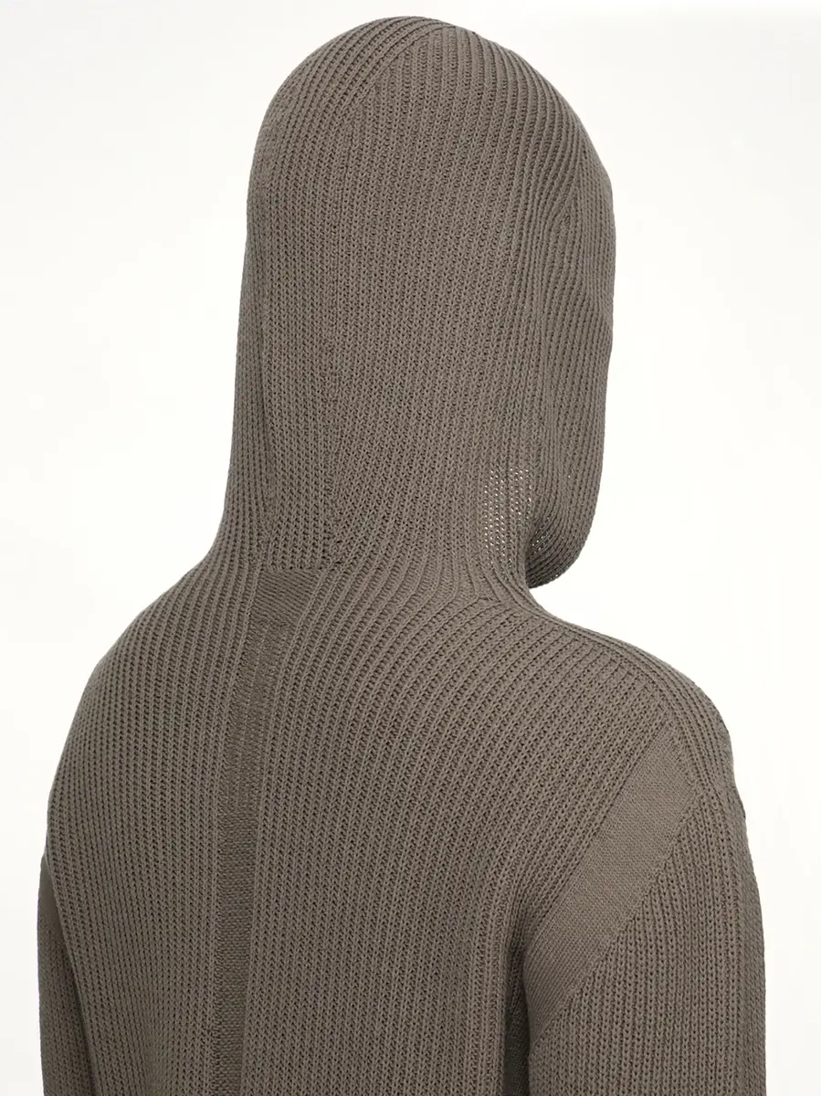 Rick Owens Heavy Wool Zipped Hoodie in Dark Dust | Thumbnail 8 Rick Owens Heavy Wool Zipped Hoodie in Dark Dust | Thumbnail 8