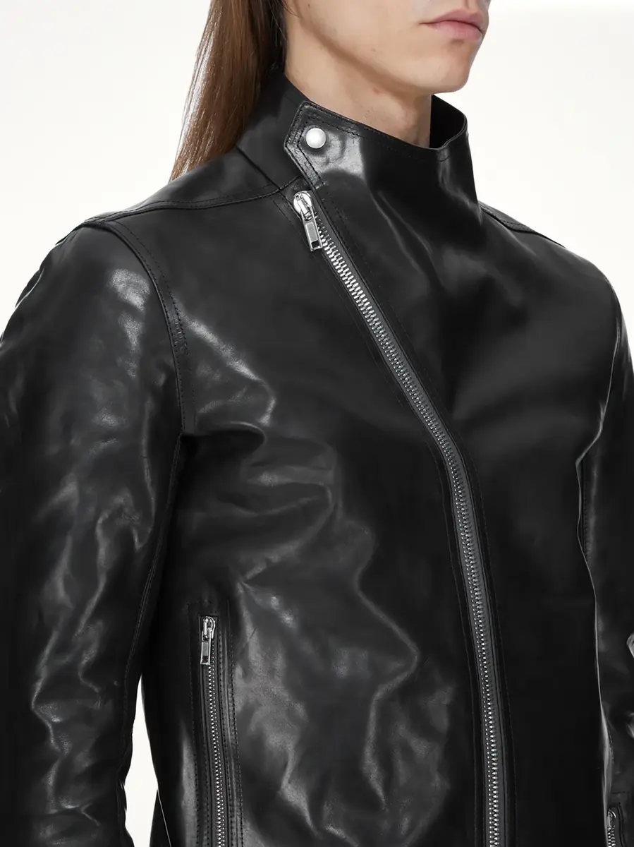 Rick Owens Leather Release Jacket | Thumbnail 4