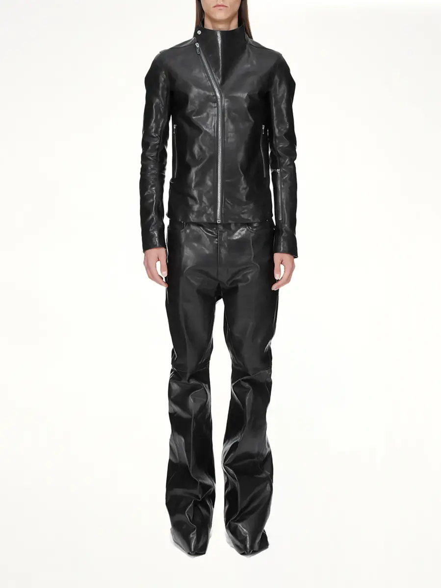 Rick Owens Leather Release Jacket | Thumbnail 5