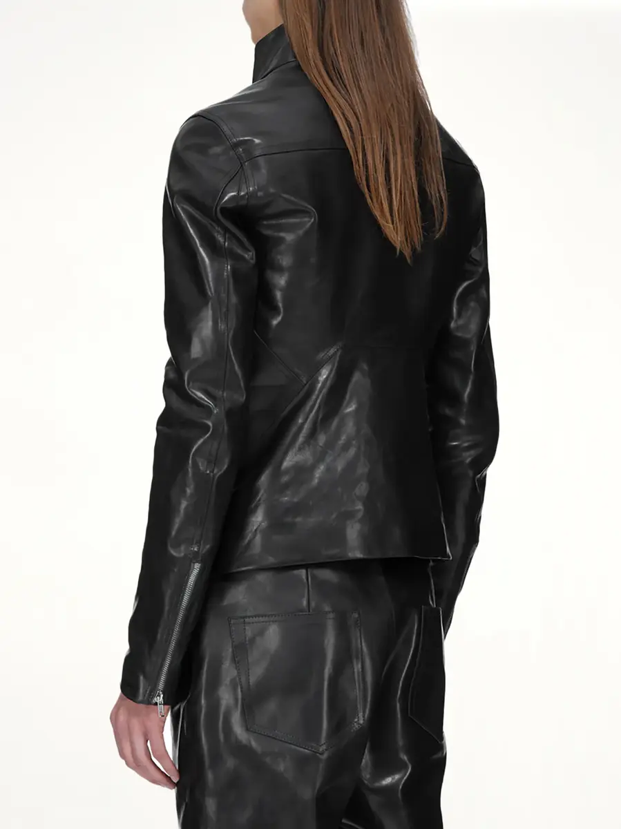 Rick Owens Leather Release Jacket | Thumbnail 6