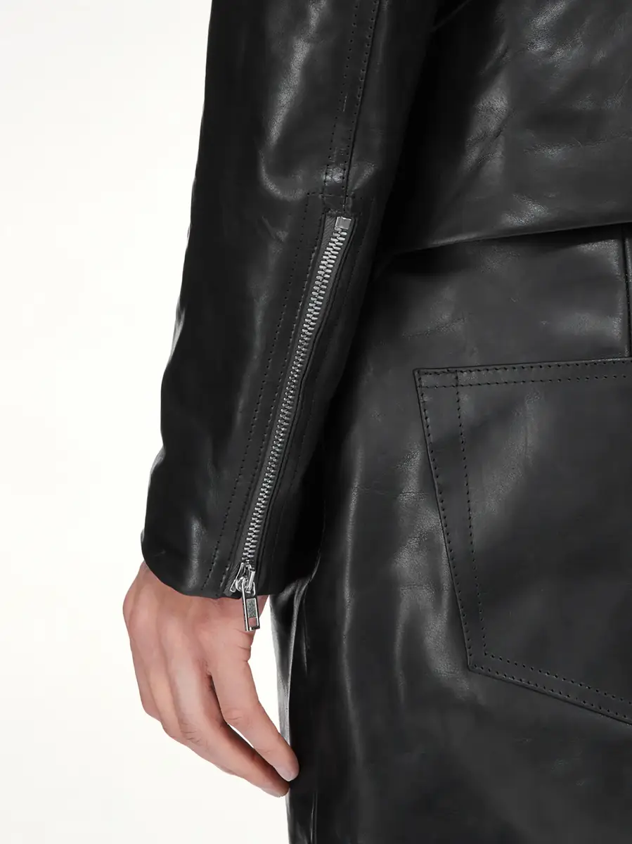 Rick Owens Leather Release Jacket | Thumbnail 8