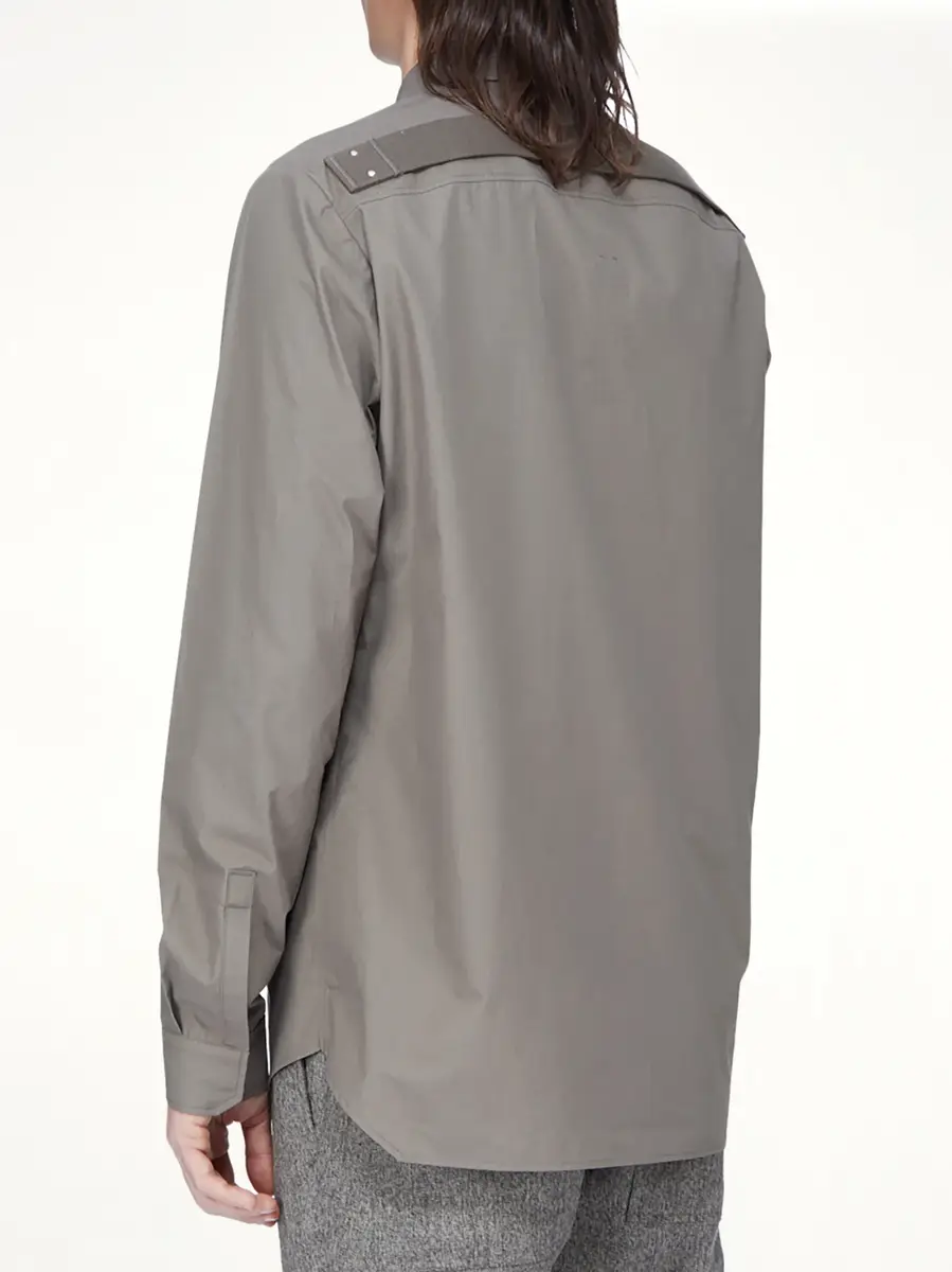 Rick Owens Fog Pocket Outershirt in Dust | Thumbnail 5