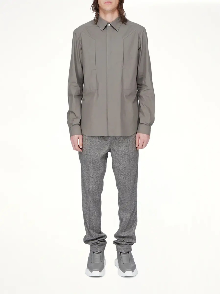 Rick Owens Fog Pocket Outershirt in Dust | Thumbnail 6