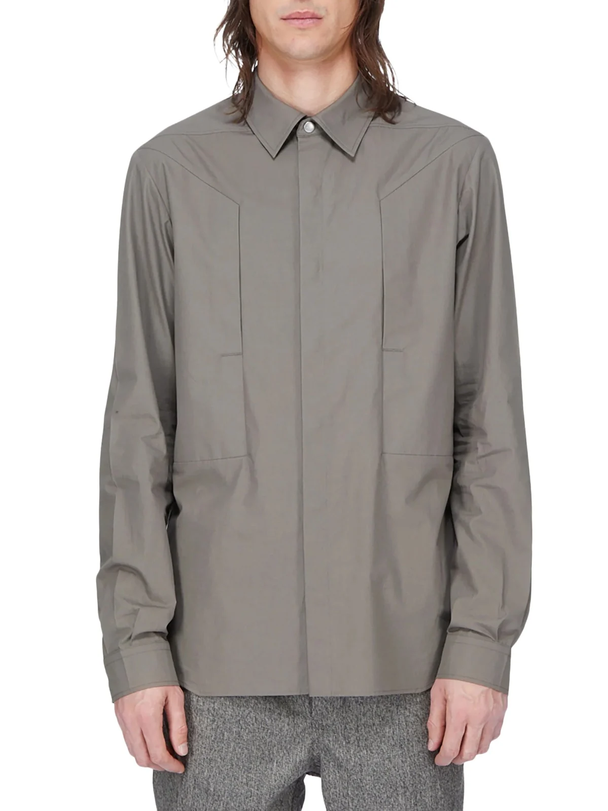 Rick Owens Fog Pocket Outershirt in Dust
