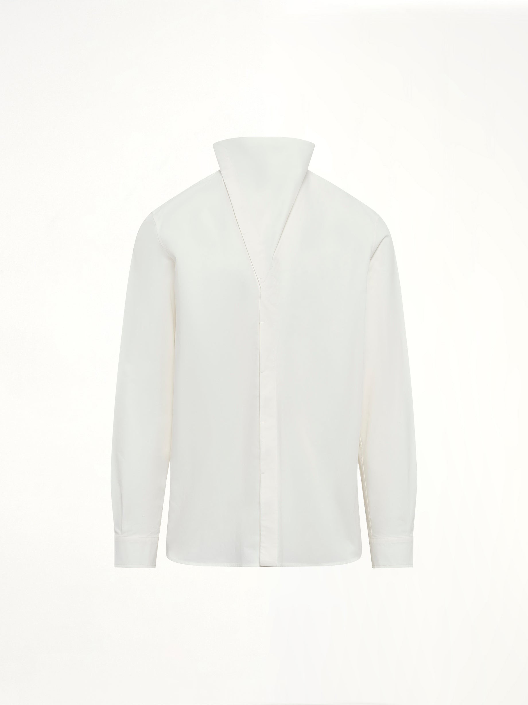 Rick Owens Cotton Poplin Island Shirt in Milk | Thumbnail 2 Rick Owens Cotton Poplin Island Shirt in Milk | Thumbnail 2