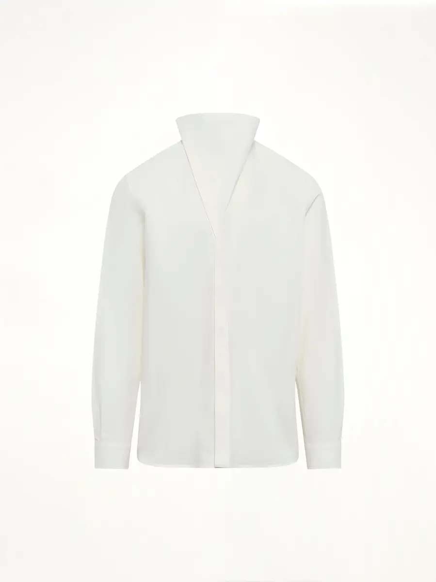 Rick Owens Cotton Poplin Island Shirt in Milk | Thumbnail 2 Rick Owens Cotton Poplin Island Shirt in Milk | Thumbnail 2