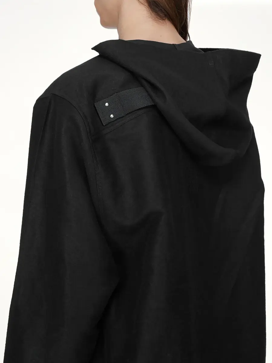 Rick Owens Moleskin Hooded Outershirt | Thumbnail 7 Rick Owens Moleskin Hooded Outershirt | Thumbnail 7