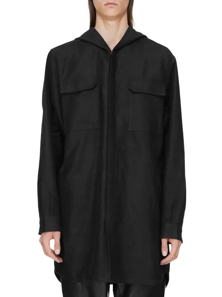 Rick Owens Moleskin Hooded Outershirt