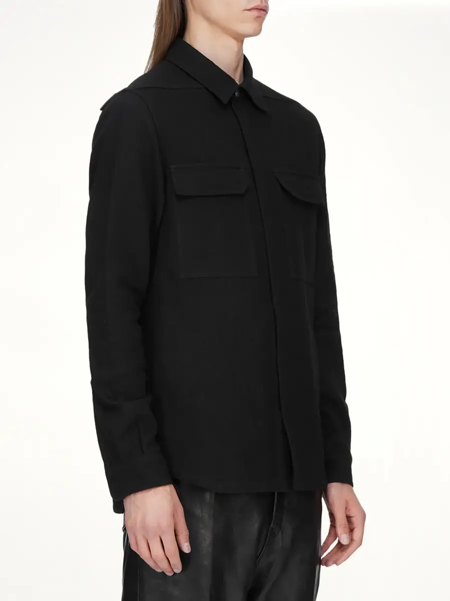 Rick Owens Warm Flannel Outershirt | Thumbnail 3 Rick Owens Warm Flannel Outershirt | Thumbnail 3