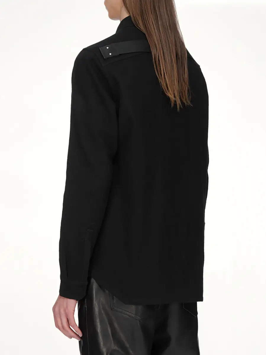 Rick Owens Warm Flannel Outershirt | Thumbnail 4 Rick Owens Warm Flannel Outershirt | Thumbnail 4