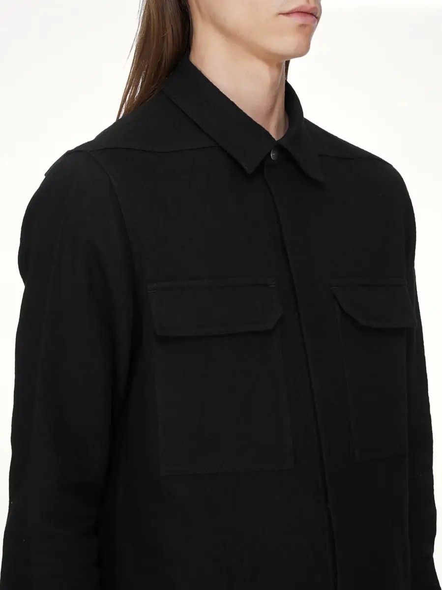 Rick Owens Warm Flannel Outershirt | Thumbnail 6 Rick Owens Warm Flannel Outershirt | Thumbnail 6