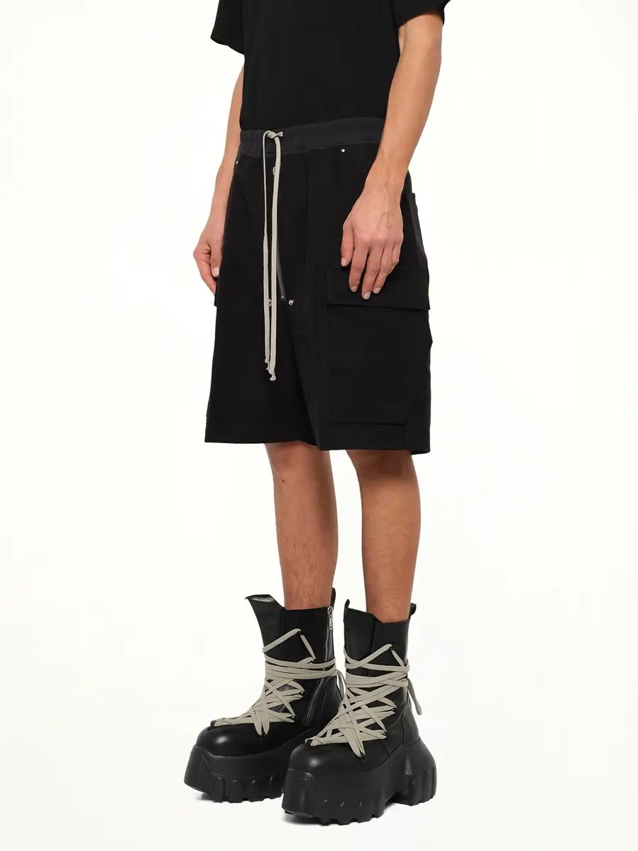 Rick Owens Brushed Twill Cargobela Shorts | Thumbnail 3