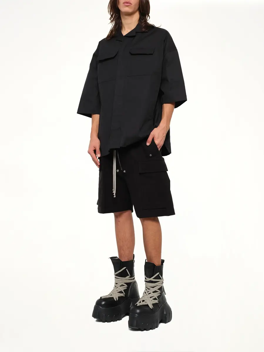 Rick Owens Brushed Twill Cargobela Shorts | Thumbnail 4