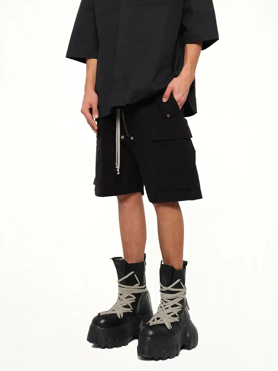 Rick Owens Brushed Twill Cargobela Shorts | Thumbnail 6
