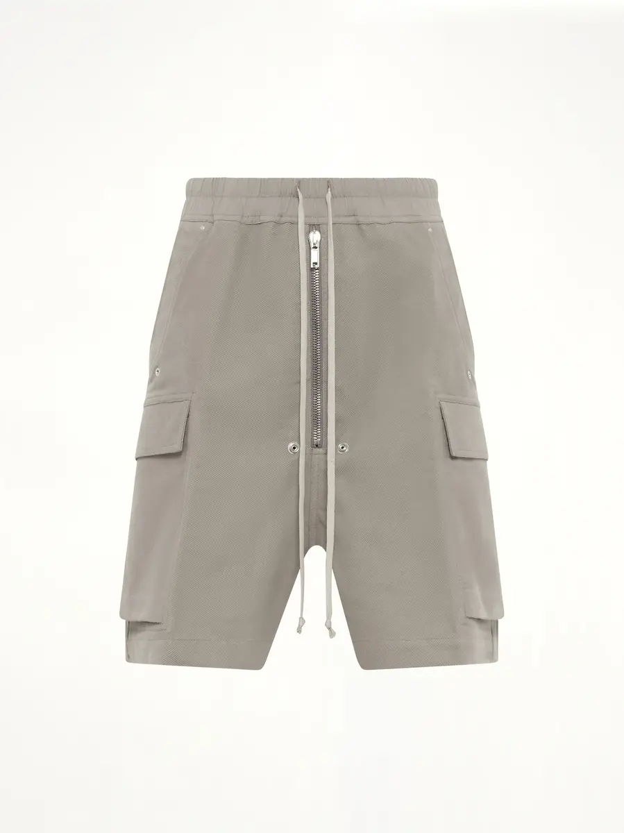 Rick Owens Brushed Twill Cargobela Shorts in Dark Pearl | Thumbnail 2 Rick Owens Brushed Twill Cargobela Shorts in Dark Pearl | Thumbnail 2