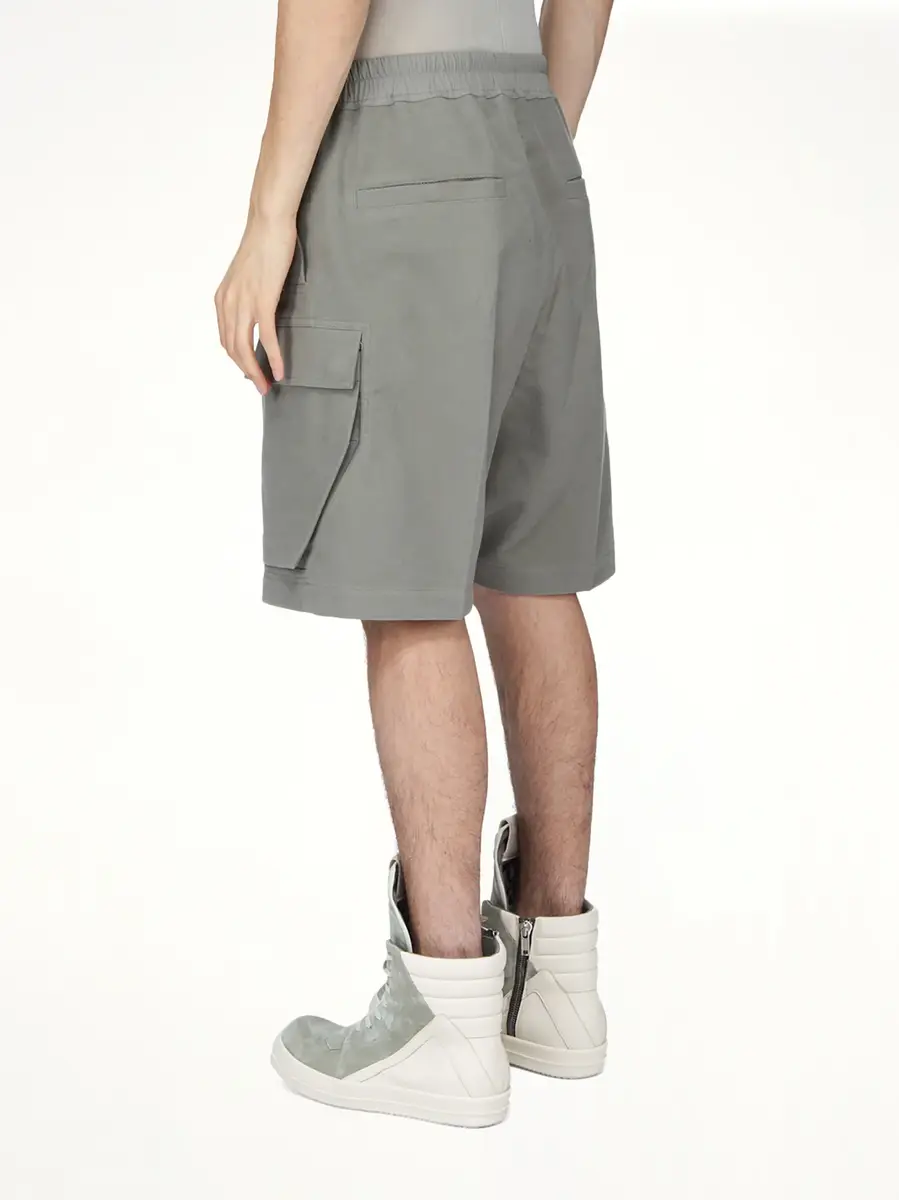 Rick Owens Brushed Twill Cargobela Shorts in Dark Pearl | Thumbnail 4 Rick Owens Brushed Twill Cargobela Shorts in Dark Pearl | Thumbnail 4