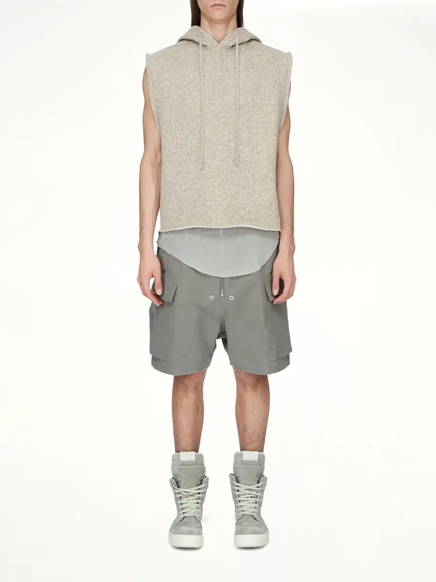 Rick Owens Brushed Twill Cargobela Shorts in Dark Pearl | Thumbnail 5 Rick Owens Brushed Twill Cargobela Shorts in Dark Pearl | Thumbnail 5